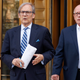Former Rochester Drug Co-Operative CEO Laurence Doud III, right, leaving U.S. District Court in Manhattan with his attorney Robert C. Gottlieb, center, on April 23, 2019.